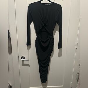 Black cut out midi dress. Size us8